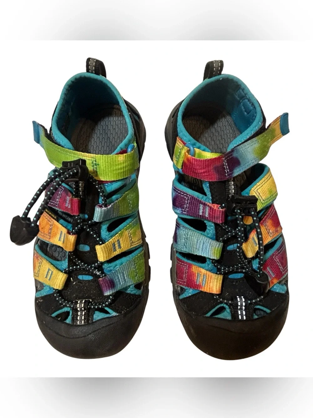 KEEN Newport H2 Tie Dye Sport Sandals Kids Size 2 Waterproof Rainbow Multicolor